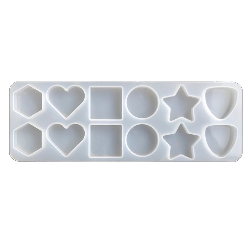 Siy Gantungan Kunci Liontin Cetakan Silikon Hati Bintang Round-Tag Cetakan Epoxy Untuk DIY Homemade