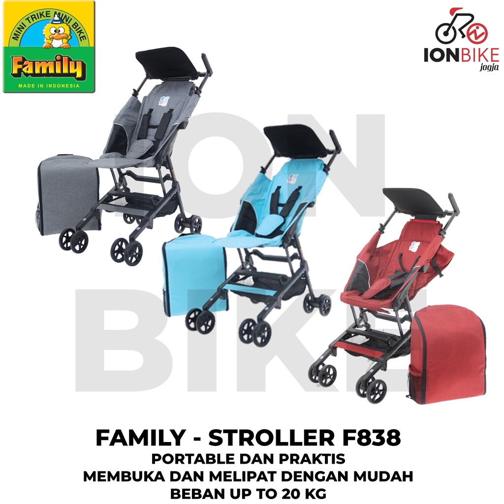 Baby Stroller Family EZGO 838 Bisa Dilipat Ringkas Simple Kereta Dorong Bayi Kursi Anak Awet Kuat Mu