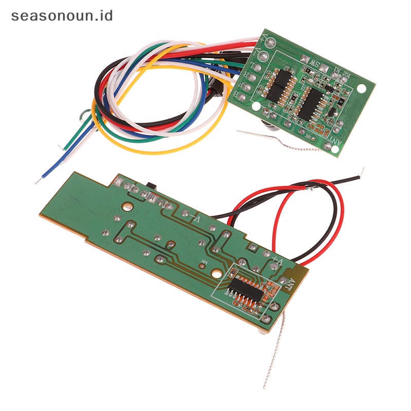 Seasonoun 2.4G 4CH RC Remote Control Sirkuit PCB Papan Pemancar Dan Penerima Remote Control Mainan Antena Radio System.