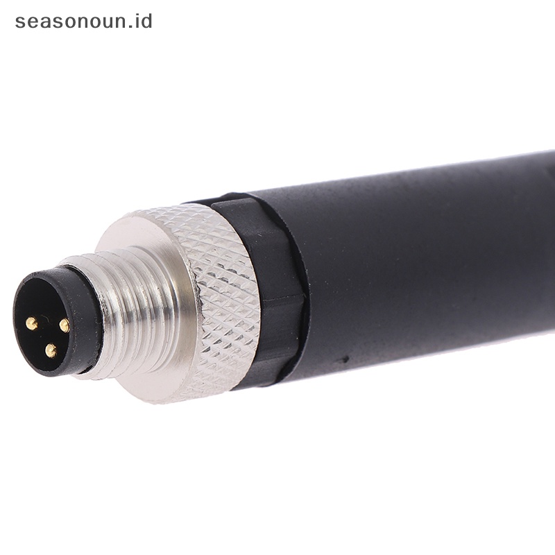 Seasonoun 1Pc Konektor Sensor M8 3per4pin Male/Female Colokan Sudut Lurus.