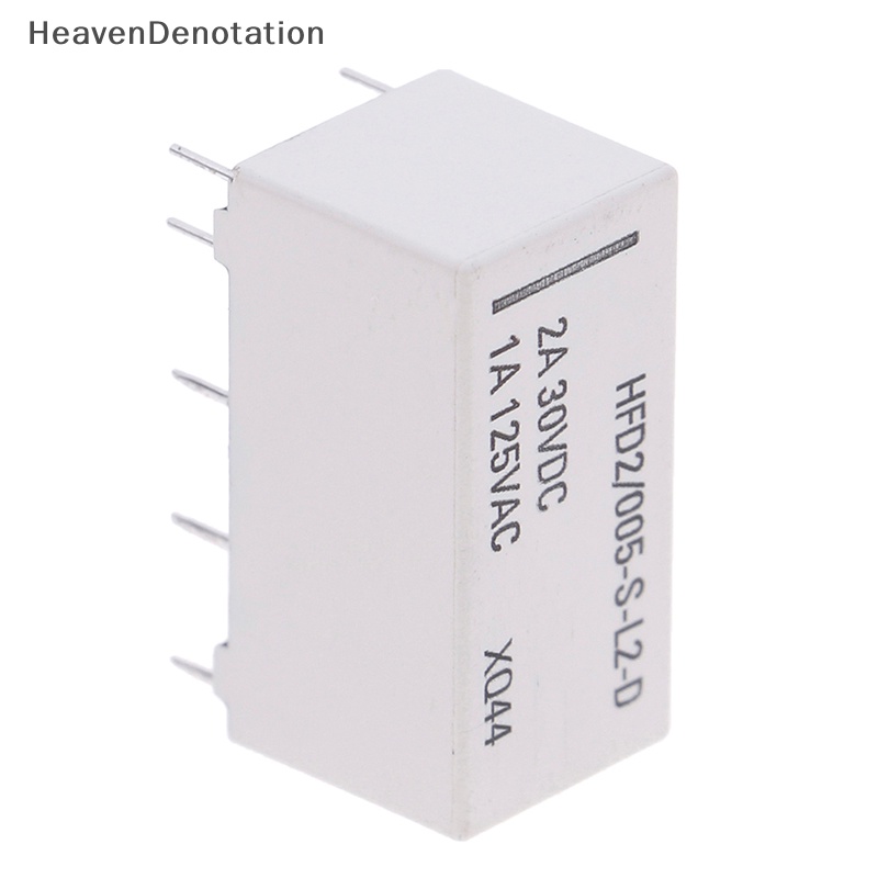 [HeavenDenotation] 5v coil bistable latching relay DPDT 30VDC 2A 1A 125VAC HFD2/005-S-L2-D realy HDV