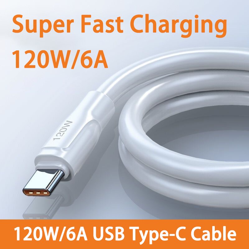 120w 6A Super Fast Charge Tipe Micro USB Type-C C Kabel Untuk Aksesoris Ponsel Charger USB C Kabel Untuk iPhone Android