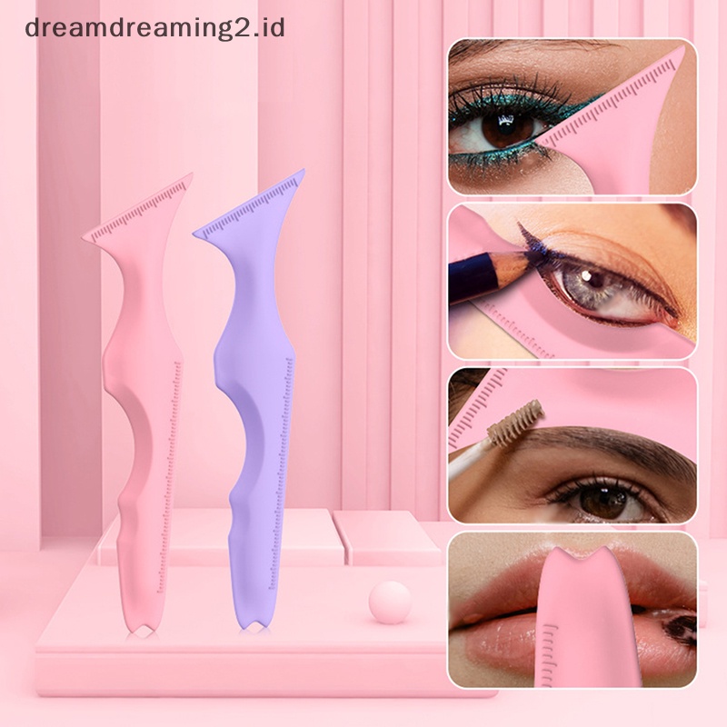 (drea) Resusable Silicone Eyeliner Ruler Tool Alat Bantu Makeup Multifungsi//