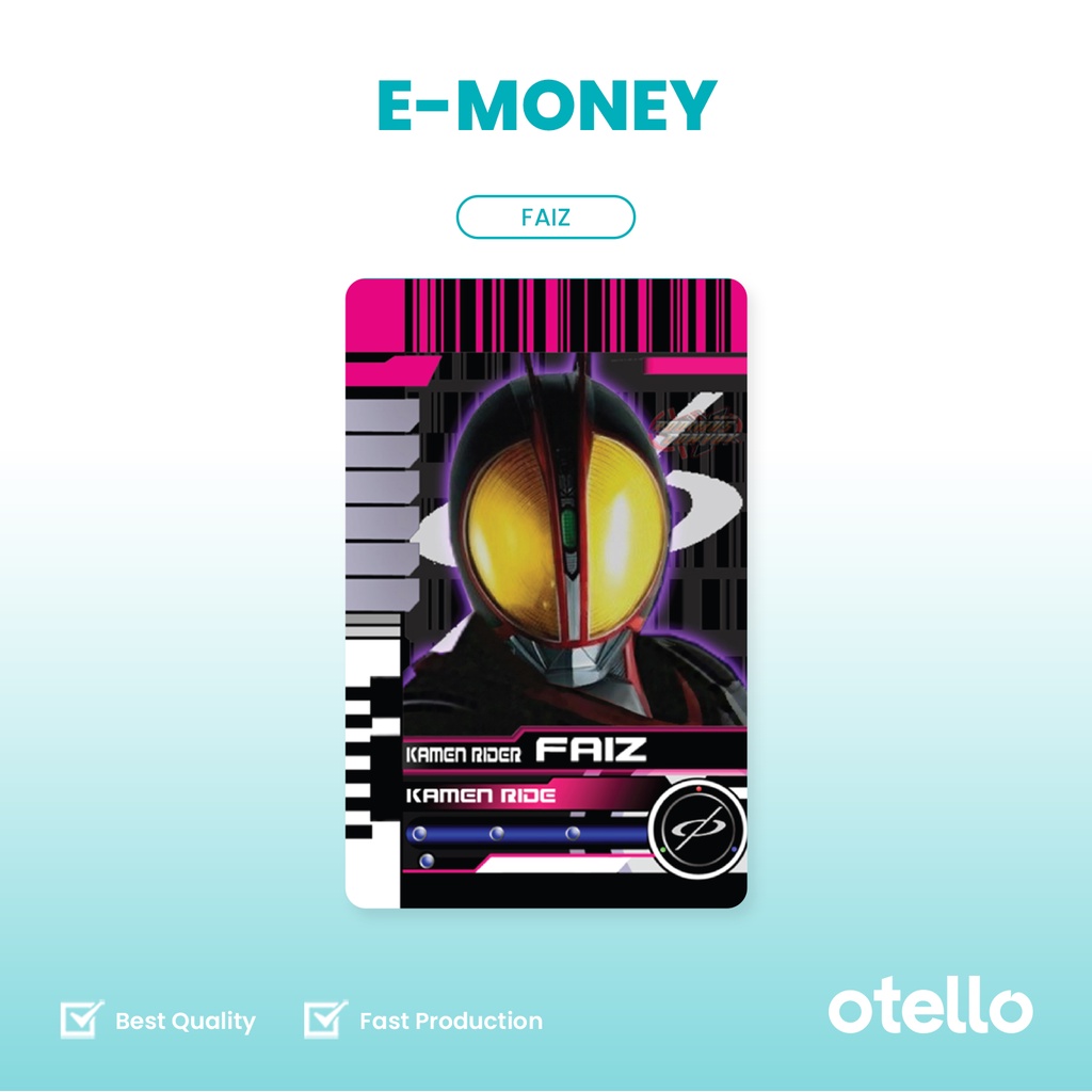 Kartu eMoney Kamen Rider e-Money Card eToll Mandiri Unik Keren Permainan Super Hero Figure Set Decade