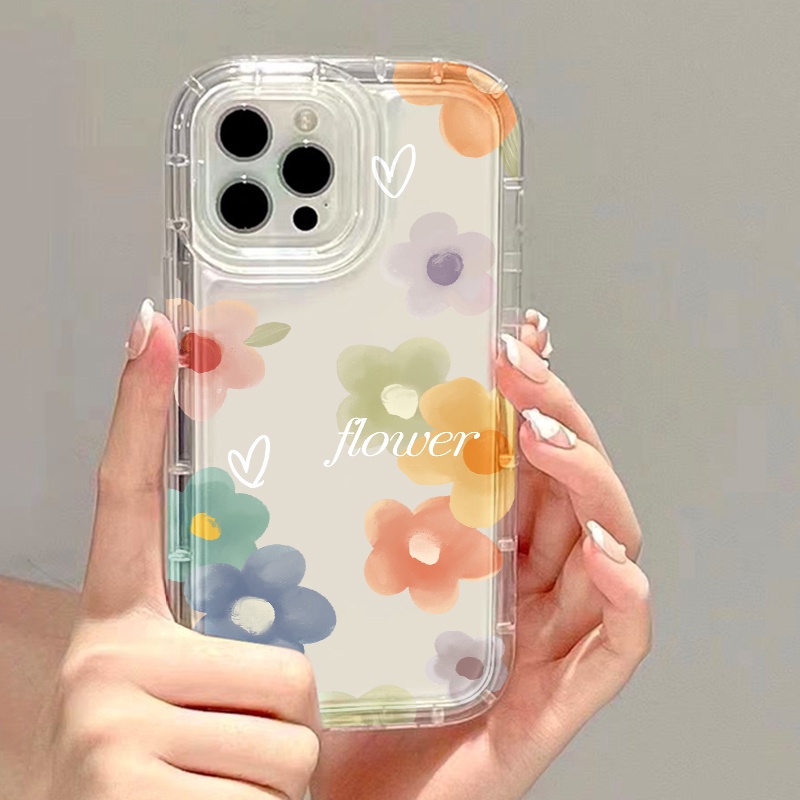 Spring Floral Flower Case Untuk Samsung A14 A13 A11 A12 A10 A10S A31 EU A51 A52 A52S A50 A50S A30S A32 A33 A03 A22 A23 A71 A73 A02 A03 S22 S23 Plus Ultra FE Airbag Shockproof Cover