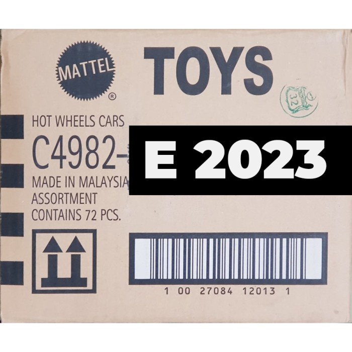 Hot Wheels Reguler Dus Grosir Kartonan Lot E 2023 Segel SNI 72 pcs