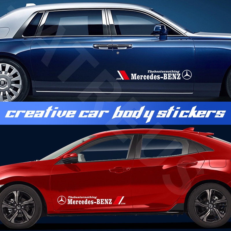 Stiker Mobil Pintu Otomatis Side Body Decor Decals Anti Gores Cover Lecet Untuk Mercedes Benz EQE EQC W207 W211 W205 W212 W204 W220 W206 W124 W213 W218 W222 Aksesoris Mobil