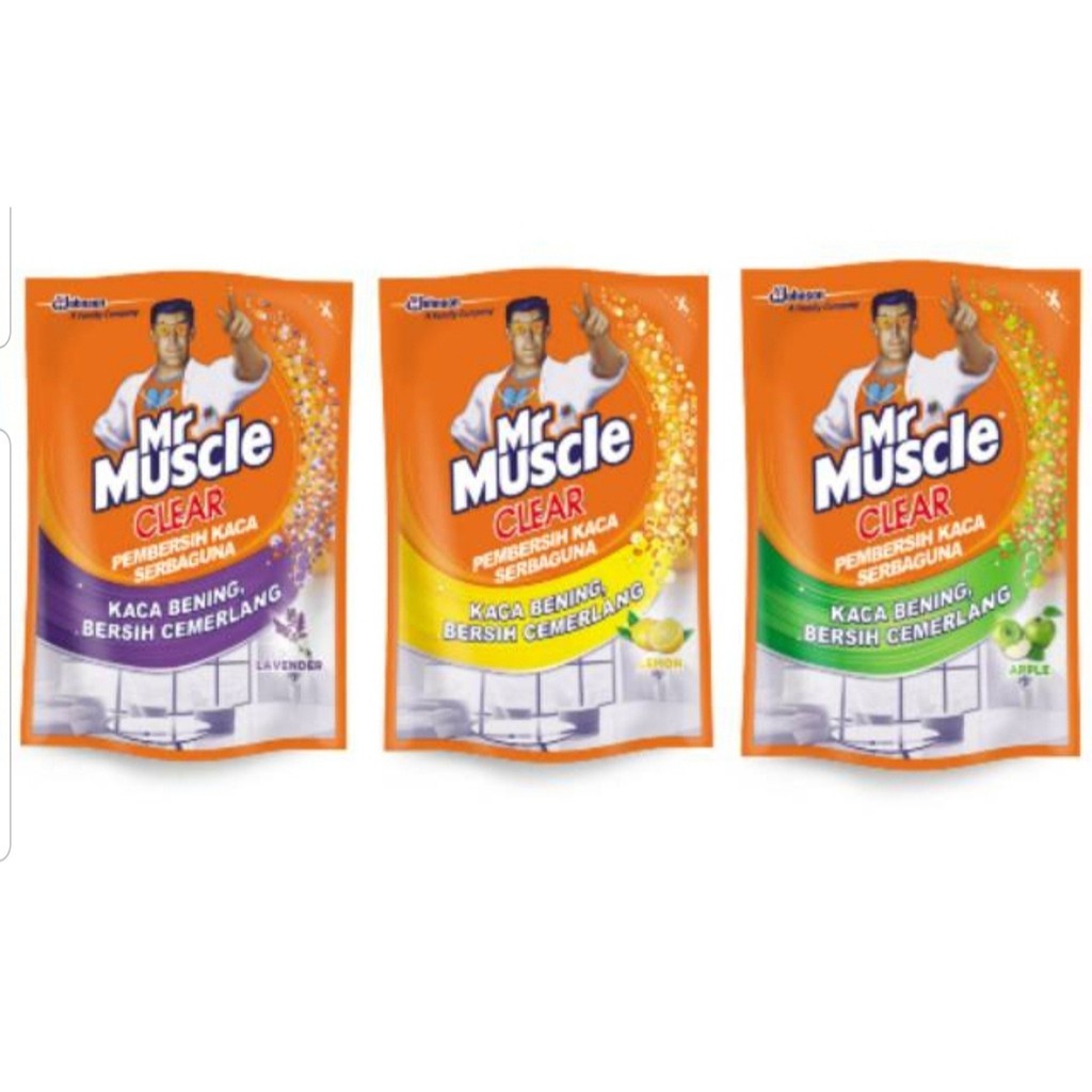 Mr Muscle Clear pembersih kaca 440ml ( Refill )