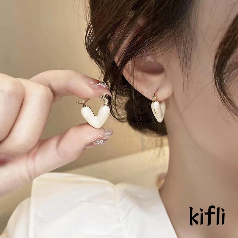 [KD] Anting Hati Wanita Anting Rasa Premium Desain Indah Masukan Anting Lux