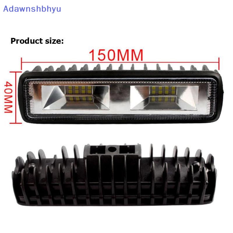 Adhyu 16LED Work Light Bar 48W 6000K Tahan Air Lampu Mobil Spot Beam Fog Driving ID