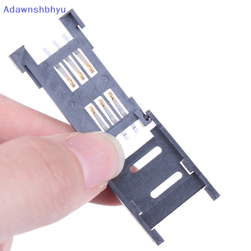 Adhyu 10PCS Holder SIM Card Soket Kartu 6PIN Konektor Slot SIM Card Untuk ID Telepon