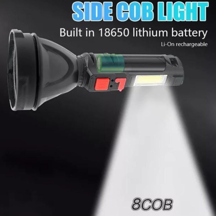 Senter tangan Recharger L380 4 mode COB flash light