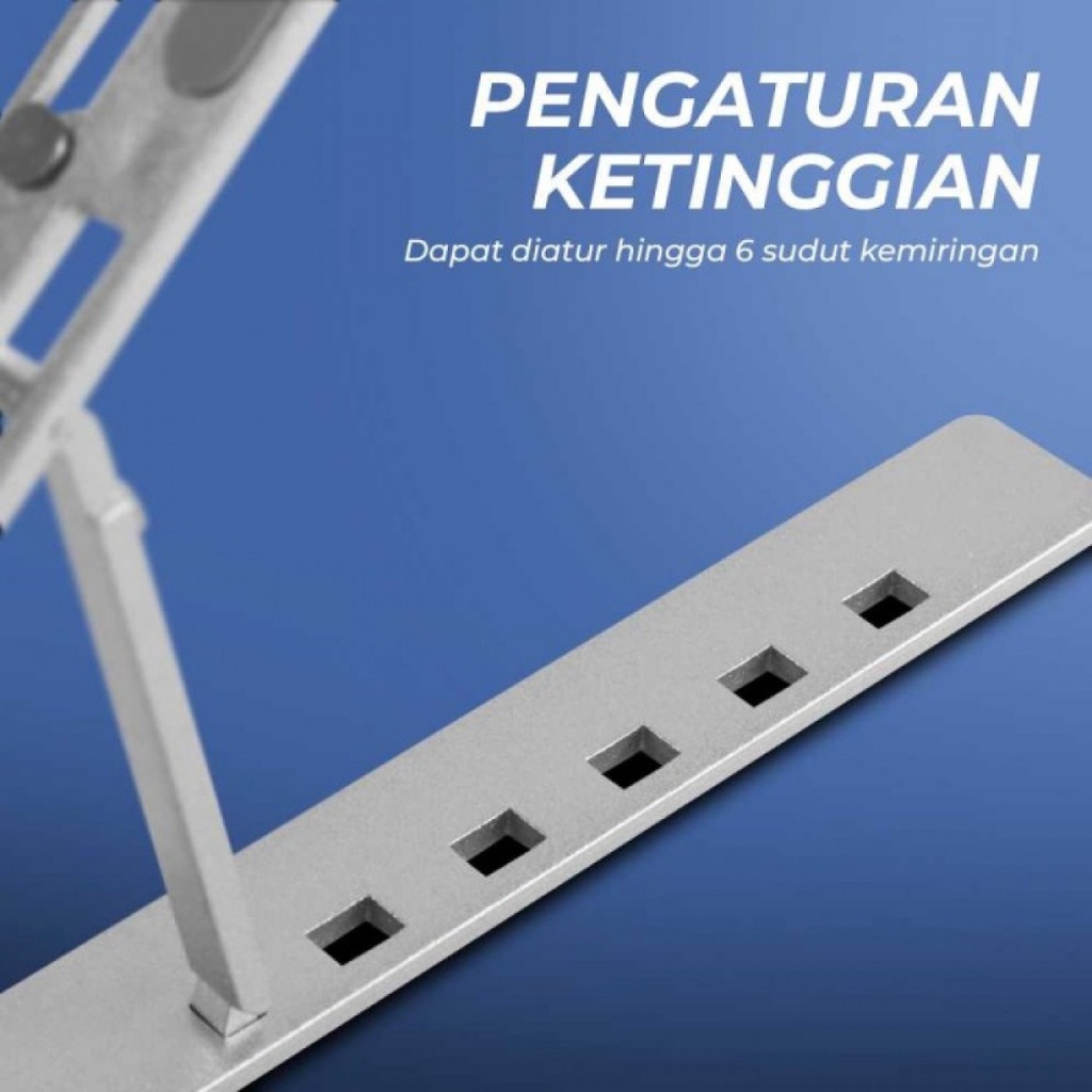 Dudukan Laptop Stand Holder Meja Lipat Portable Adjustable Aluminium