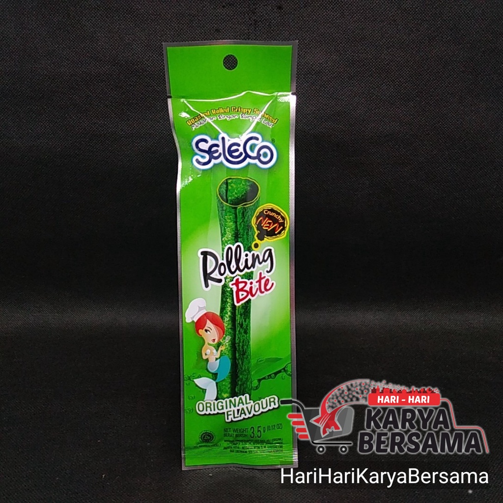 

SELECO CRISPY SEAWEED ROLLING BITE ORIGINAL FLAVOUR 3.5GR