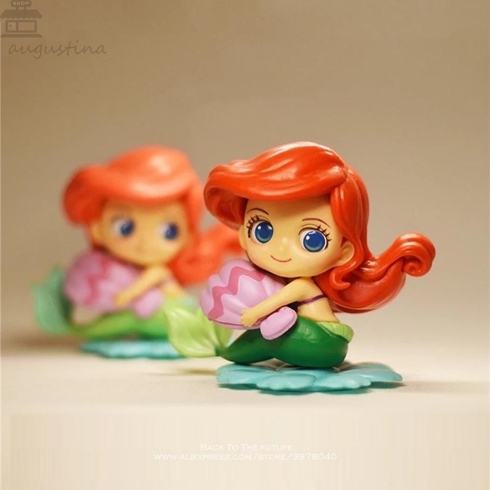 Agustinina Princess Action Figure Hadiah Natal Lucu Princess Figure Mainan Princess Belle PVC Snow White