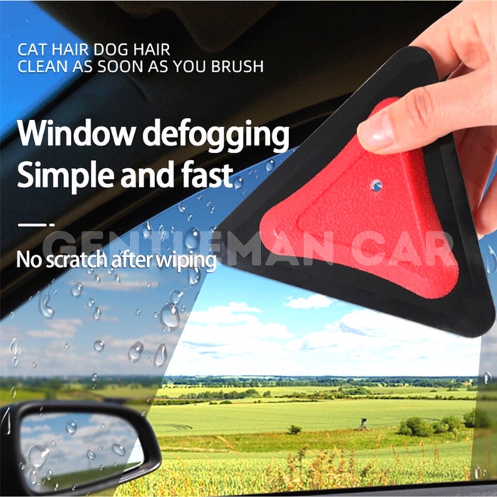 Silicone Scraper Pembersih Embun Kabut Anti Fog Kaca Bulu Rambut Halus Interior Mobil