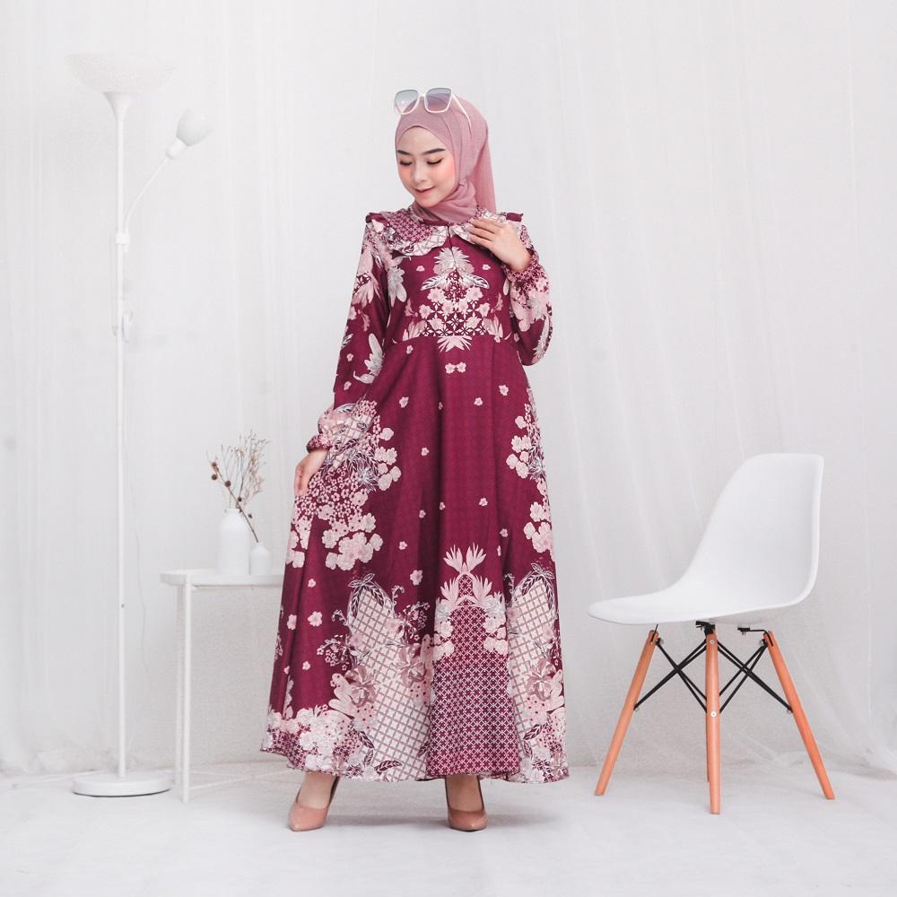 AlloneStore - Yara Baju Gamis Wanita Maxmara Luxury Silk Premium Sutra