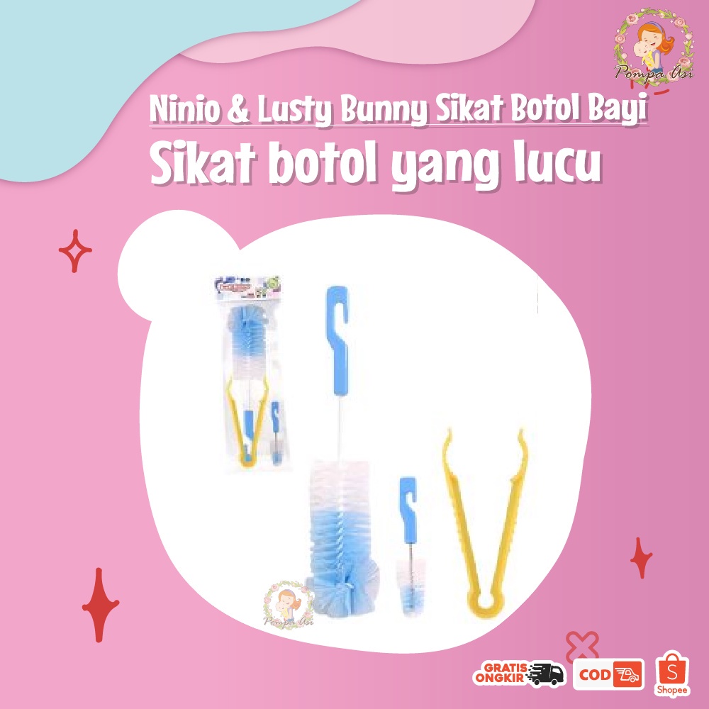 Sikat botol bayi murah / Sikat Botol susu bayi ninio lustybunny