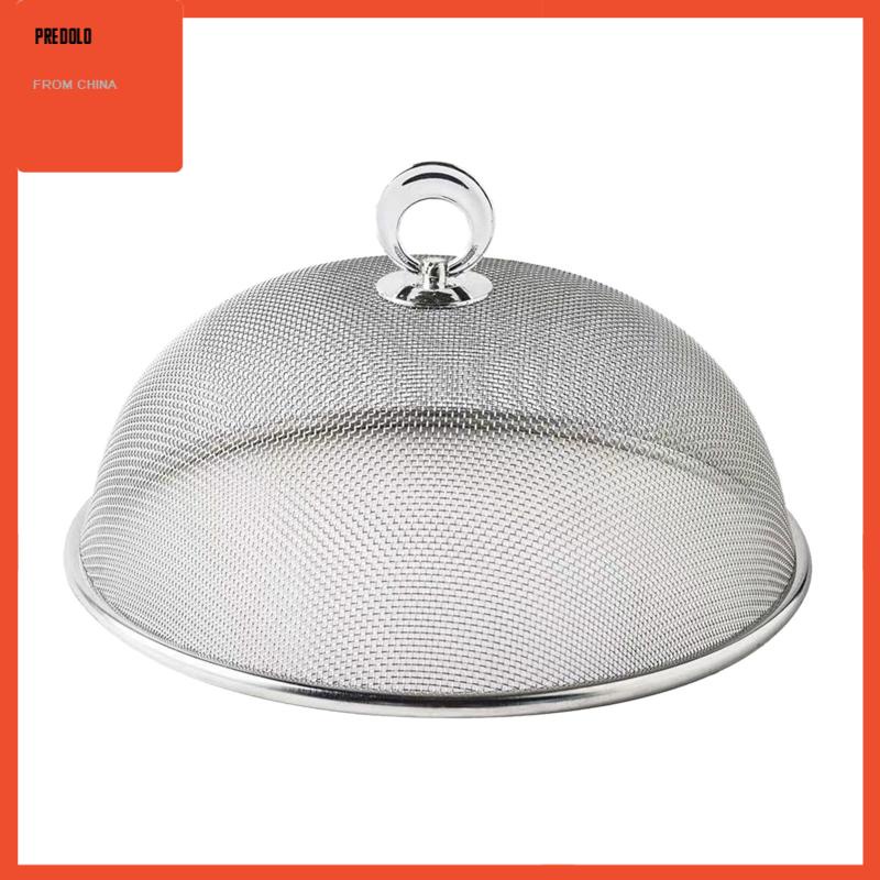 [Predolo] Jaring Saji Makanan Stainless Steel Tahan Debu Reusable Plate Serving Covers Food Dome Lid Untuk Panggangan Camping Rumah BBQ