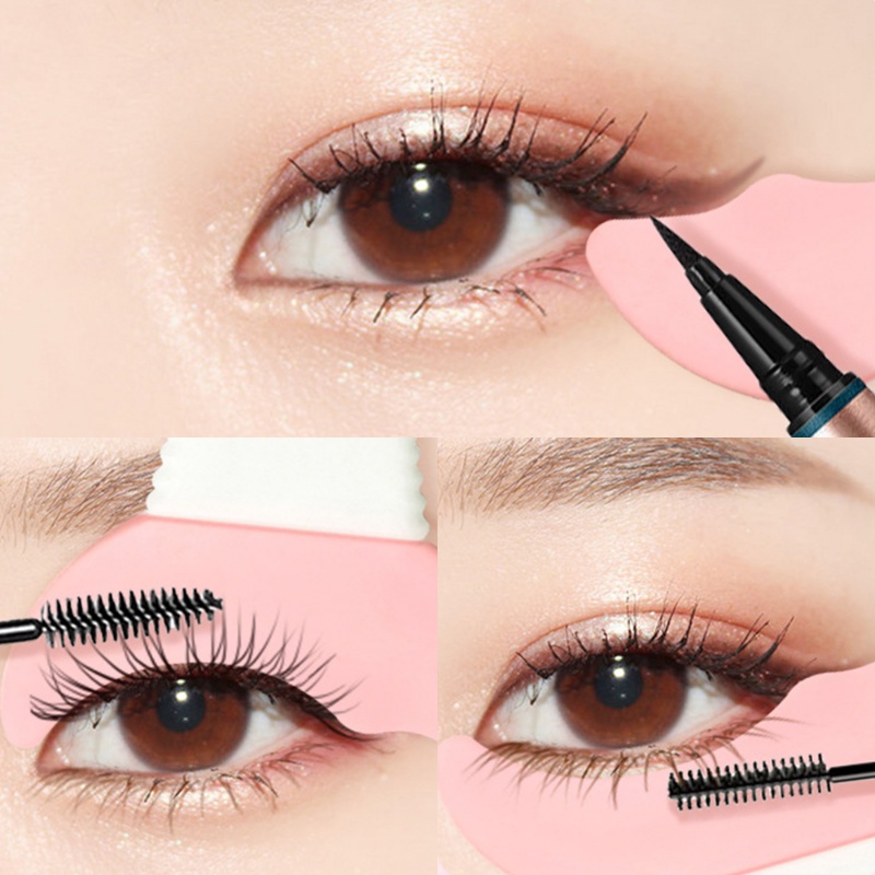 [Unggulan] Stensil Eyeliner Silikon Berbentuk Sayap Resusable Eyeliner Guide Cards Template Pemula Eyeshadow Aplikator Eyelash Mata Serbaguna Makeup Assist Tools