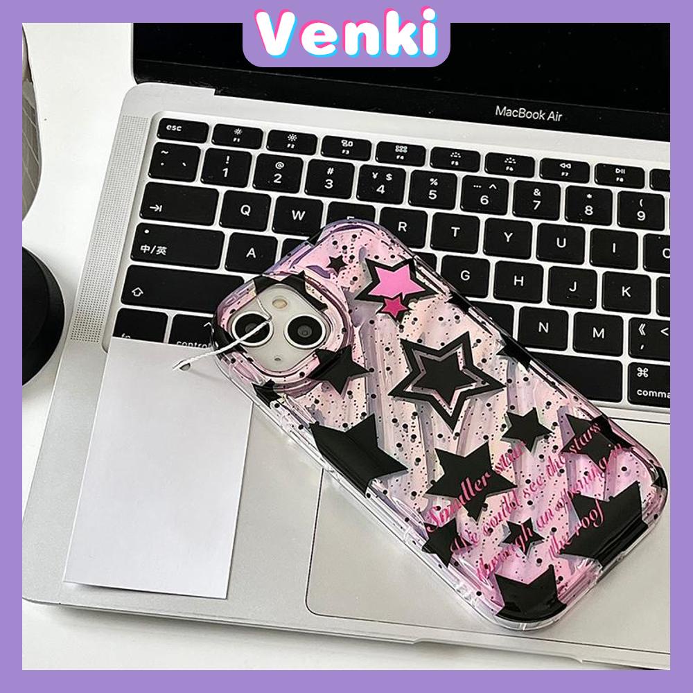 VENKI - For iPhone 11 iPhone Case Laser Reflective Transparent Phone Case TPU Soft Shockproof Airbag Case Protective Camera Star Compatible with iPhone 14 13 Pro max 12 Pro Max