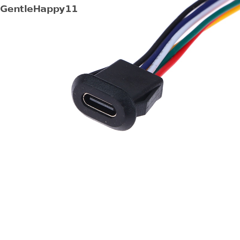 Gentlehappy Konektor USB Tipe Tekan 6pin Tipe-C Anti Air Dengan PH 2.0 Female Socket id