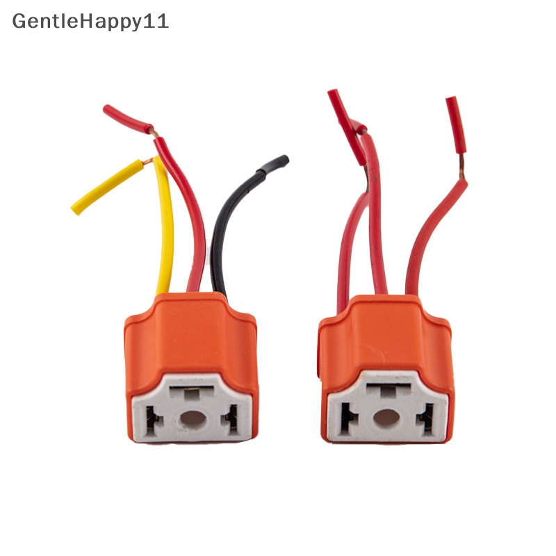 Gentlehappy H4 Ceramic Three-plug Headlight Socket Soket Lampu Bohlam Socket Flasher Socket id