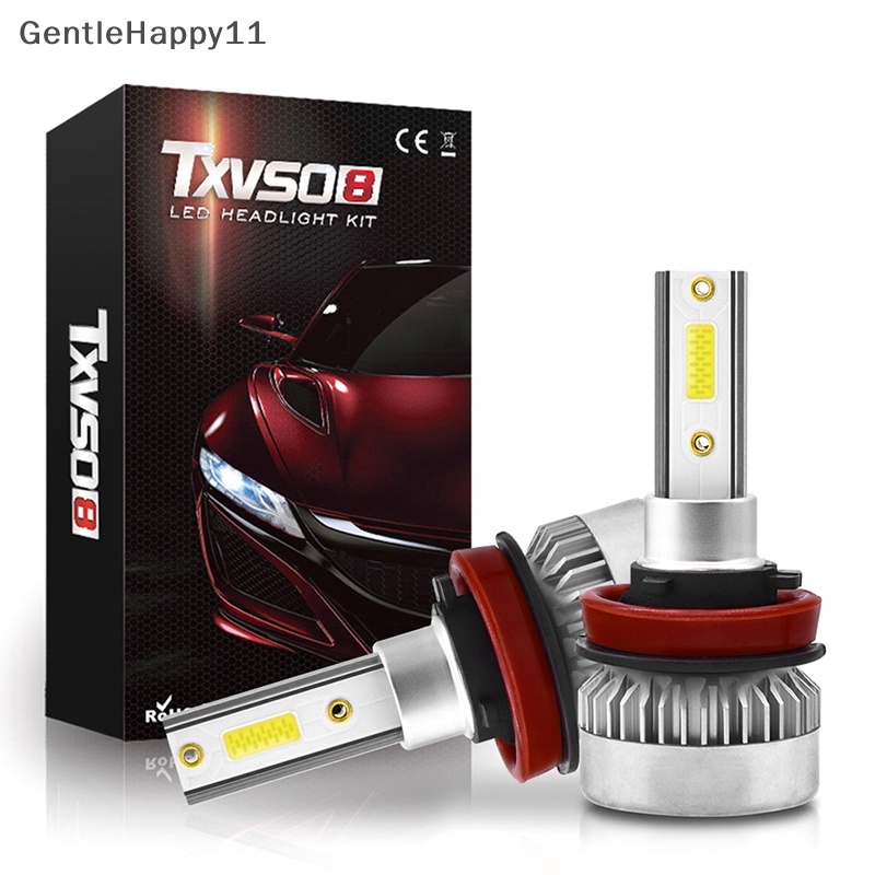 Gentlehappy 1pasang TXVSO8 H7 COB LED Headlight Bulbs 110W 20000LM High Low Beam Cahaya Putih  Id