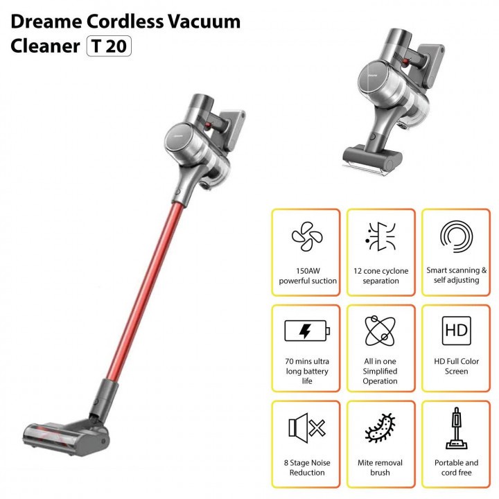 136 DREAME T20 - Cordless Vacuum Cleaner 25000Pa - Penyedot Debu Otomatis