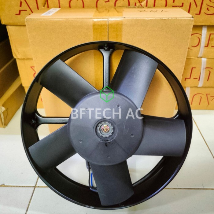 Extrafan Tokuden 12 In 12 Volt 5 Daun Polos Kipas AC Mobil