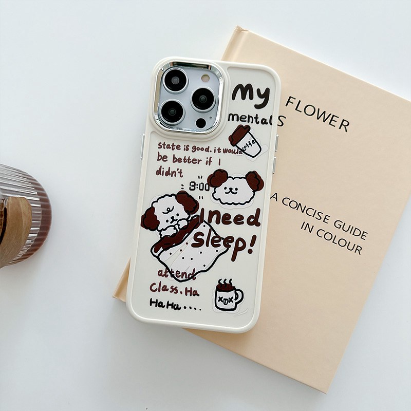 Morning Coffee Puppy Soft Silicon Case HP iP iPhone 12 13 14 Pro Max 11 Girl Woman FTD Casing Apple