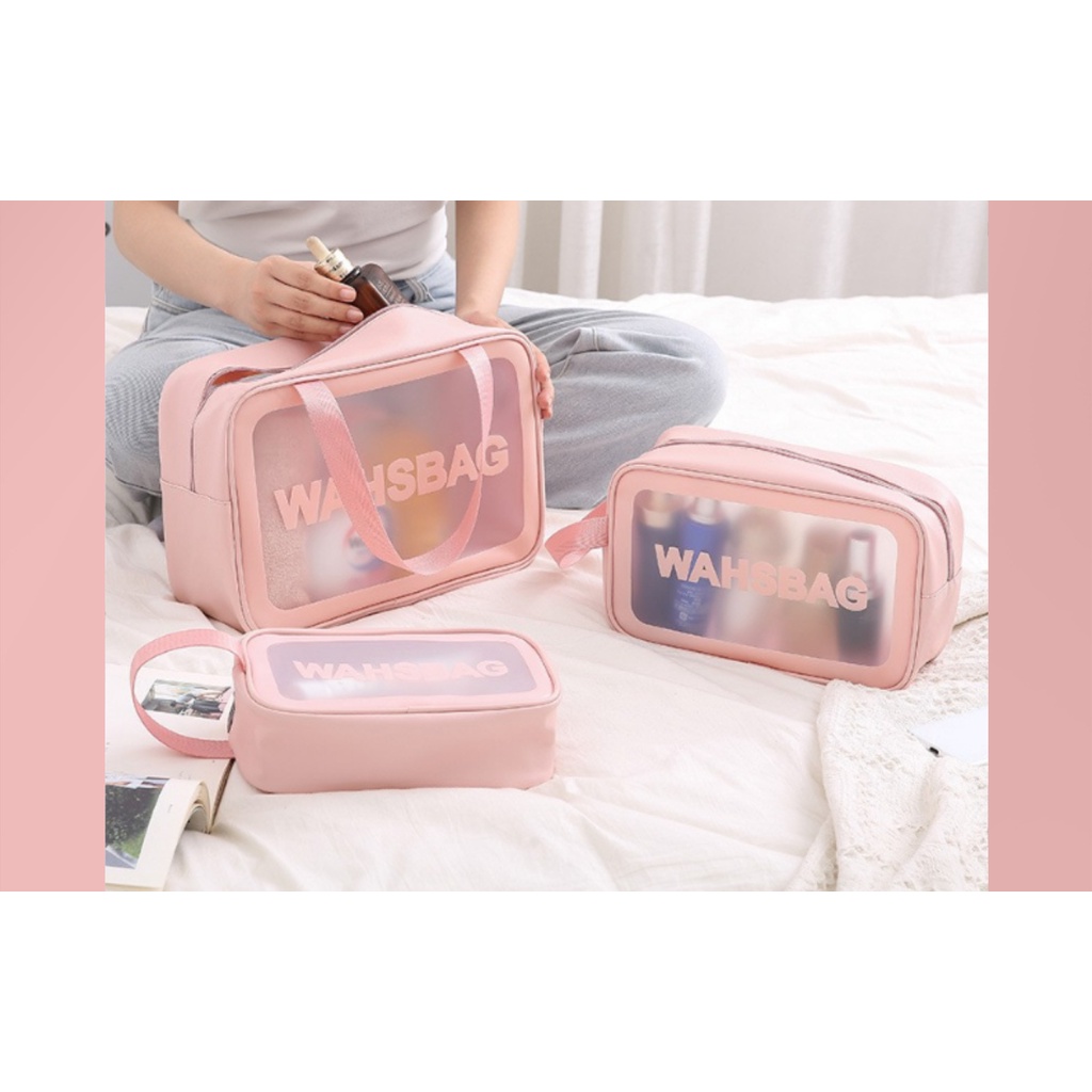 Pouch Kosmetik Tas Organiser Wanita Transparan Anti Air