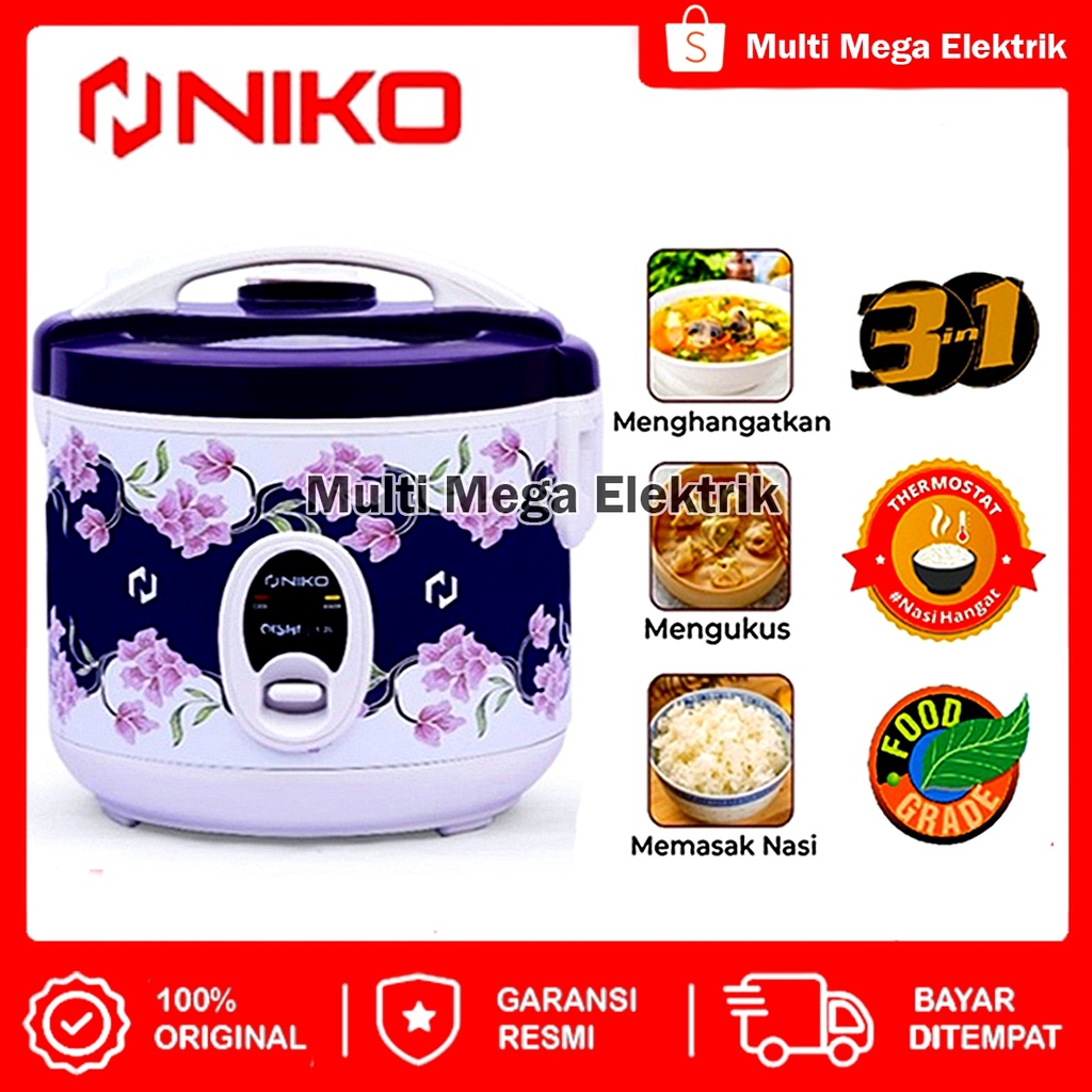 [COD] MAGIC COM NIKO OISHI BATIK ( 1.2 LITER ) RICE COOKER / MEJIKOM / MAGICOM / MEJIKOM KECIL / MEJ