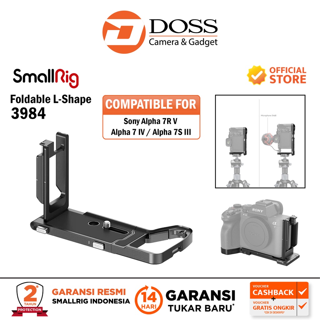 SmallRig Foldable L-Shape Mount Plate for Sony A7RV A7IV 7SIII 3984