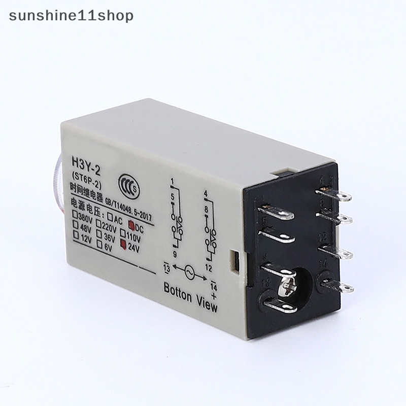 Sho AC 220V H3Y-2 Power On Time Delay Relay Solid State Timer Berkualitas Tinggi Micro 8-Pin DC12V DC24V N