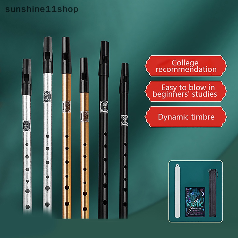 Sho 1Pc 6lubang Suling C/D Kunci Irish Whistle Ireland Tin Penny Whistle Metal Flute N