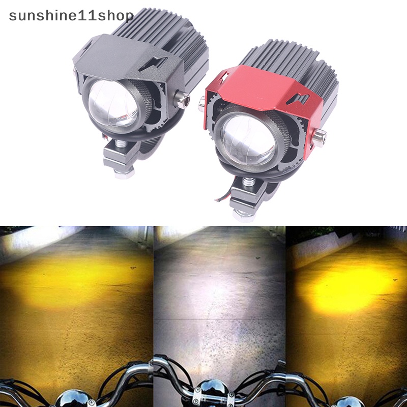 Sho 1/2PCS 9-85V 32W Lampu Sorot Lensa Proyektor Lampu LED Flasher Headlight Fog light Bar Kuning Putih Untuk Mobil Motor N