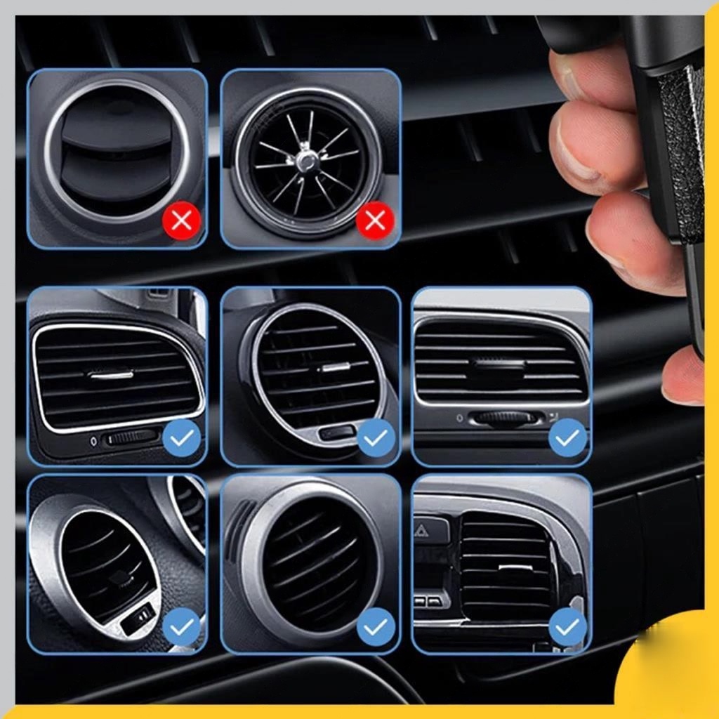Phone Holder Air Vent Lubang AC Tempat HP Mobil Car Gravitasi gravity Jepit UNIVERSAL Berat Otomatis premium