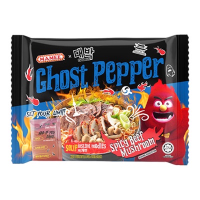 

MAMEE Ghost Pepper Mie Instan Spicy Beef Mushroom 103 g