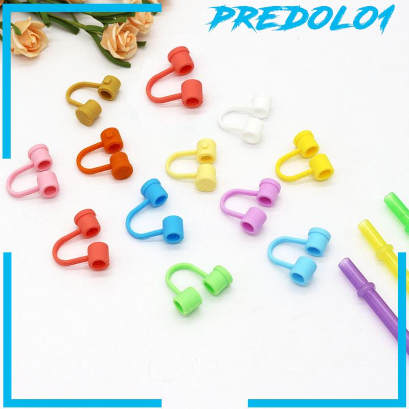 [Predolo1] 24pcs Straw Cover Penutup Tips Sedotan Silikon Tahan Debu Untuk Rumahpesta Dapur