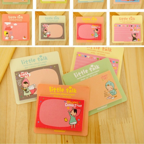 10 Pack / 300 Lembar Kertas Memo Sticky Notes Warna Gambar GM-ST0399