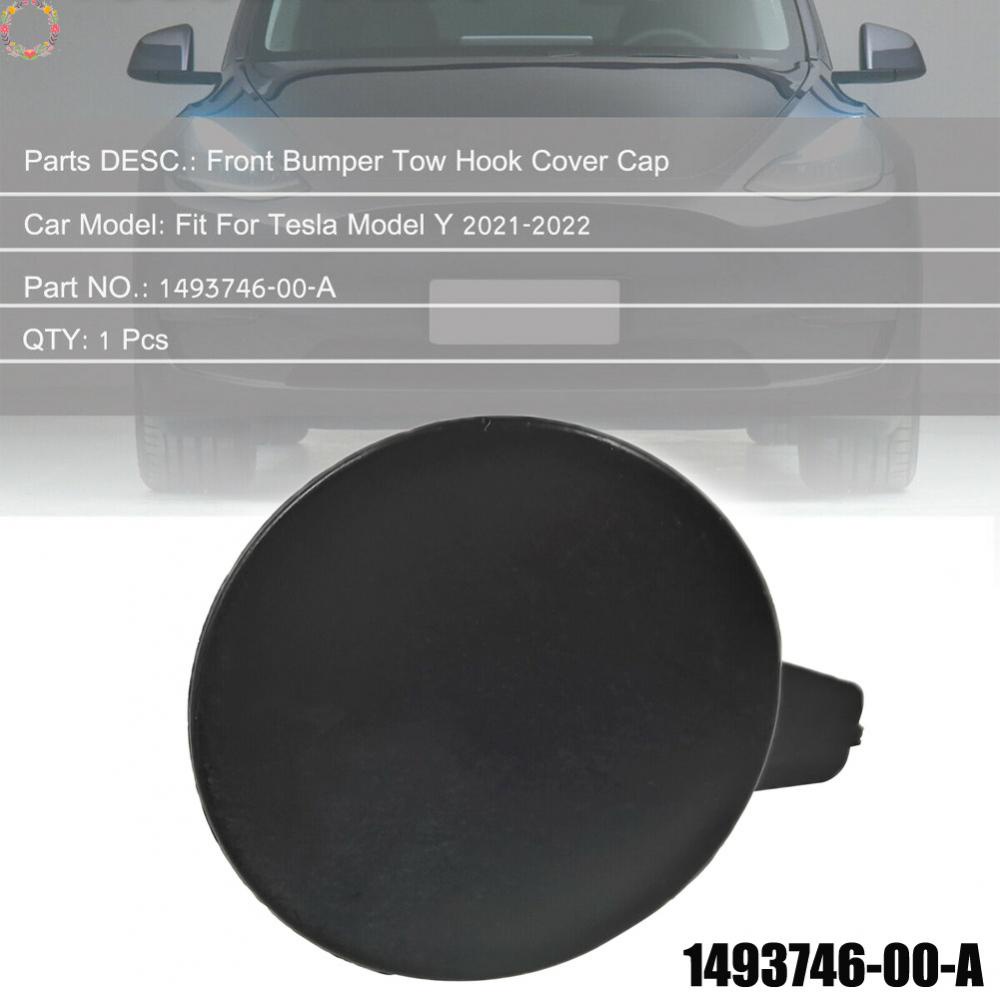 Front Bumper Tow Hook Towing Eye Cover Cap Cocok Untuk Tesla Model Y 2021-2022
