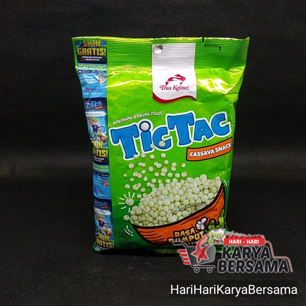 

MAKANAN RINGAN KACANG PILUS CAP DUA KELINCI TIC TAC RUMPUT LAUT 80GR