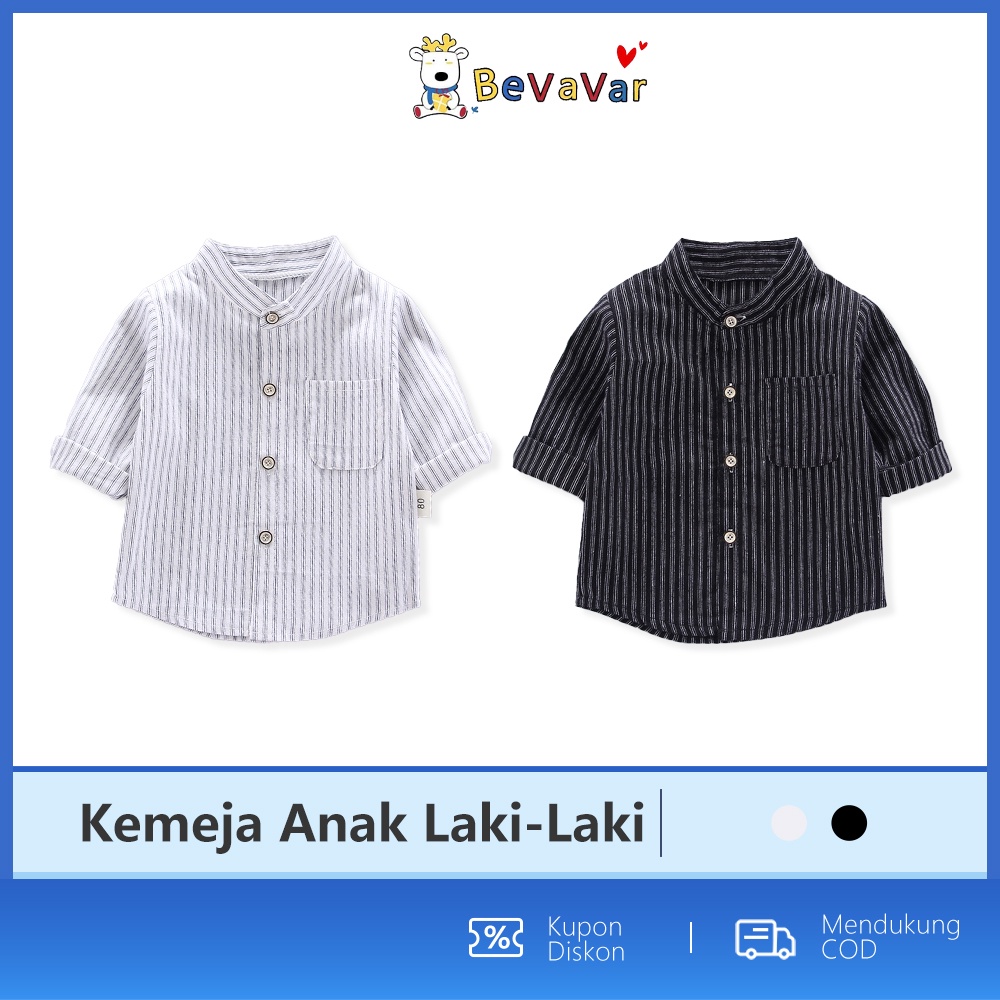 BEVAVAR 0-4 thn Kemeja anak-anak/Baju anak striped shirt Bayi laki-laki