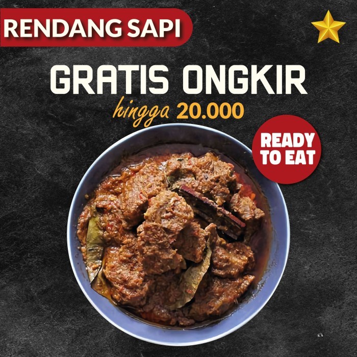 

Makanan | Rendang Daging Sapi Premium / Rendang Beef Padang / Ready To Cook - 200G