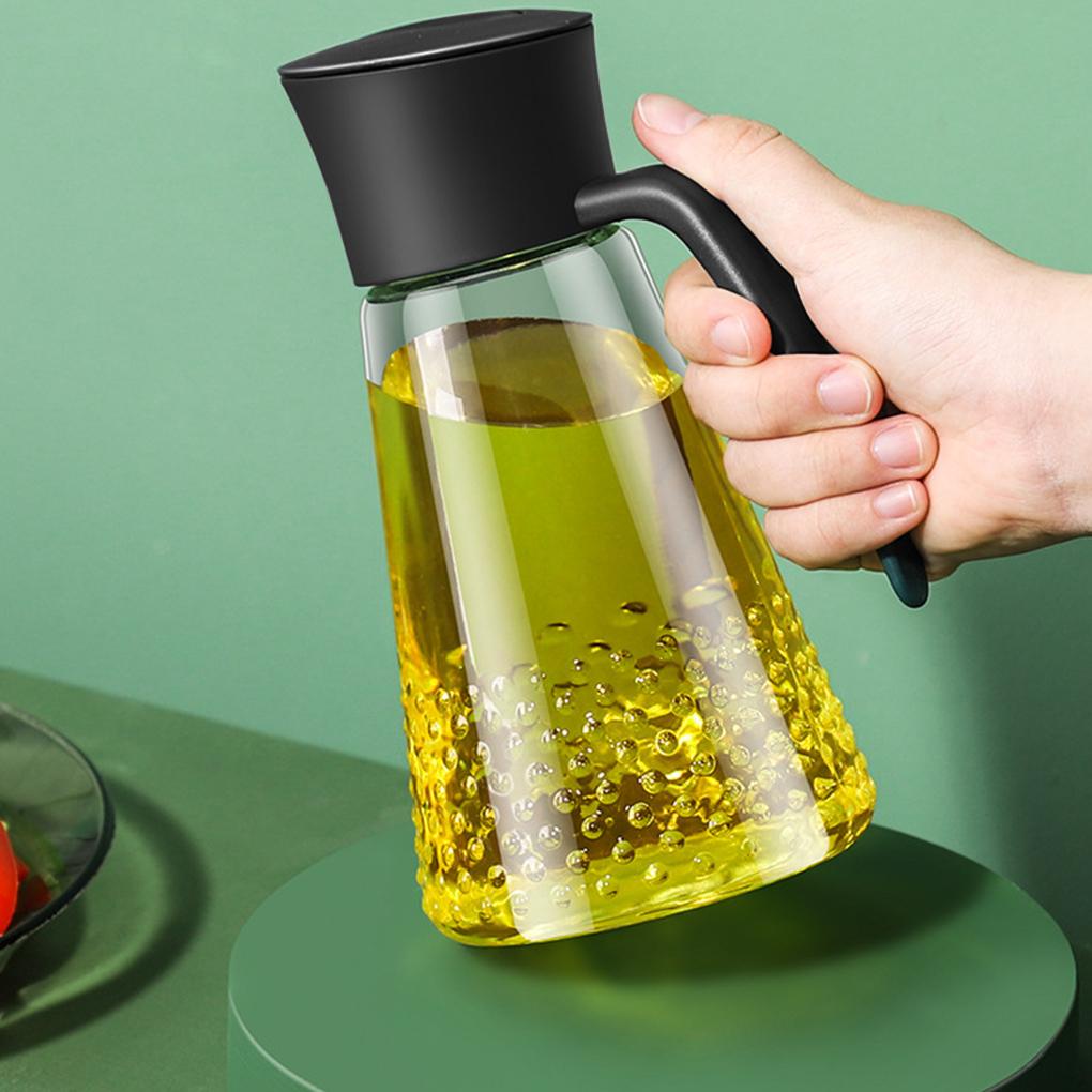 Dispenser Minyak Genggam Botol Buka Otomatis Dengan Pegangan Wadah Bebas Tetes Cruet Salad Dressing Pot Perlengkapan Koki Dapur