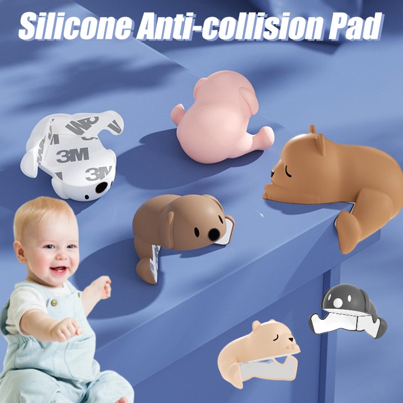 [Unggulan] Tahan Aus Pelindung Furniture Bayi Pengaman Pengaman Sudut Lengan TV Wastafel Tepi Crashproof Cushion Silicone Anti-Tabrakan Penutup Sudut Meja