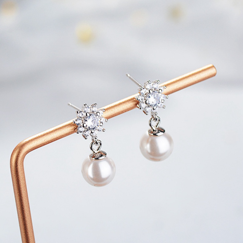 Fashion Anting Mutiara Air Tawar Drop Earrings Untuk Wanita,925 Perak Anting Mutiara Alami Perhiasan Pernikahan