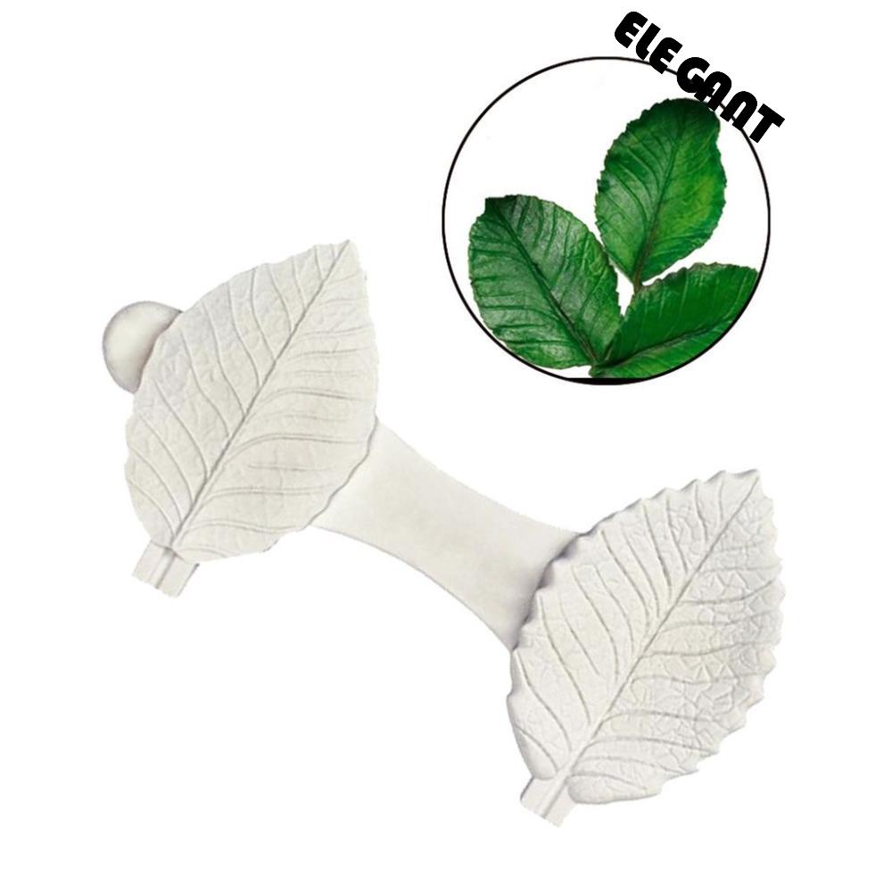 [Elegan] Cetakan Silikon Daun Mawar Mudah Digunakan Butir Hidup DIY Sugarcraft Silicone Food Grade Alat Kue