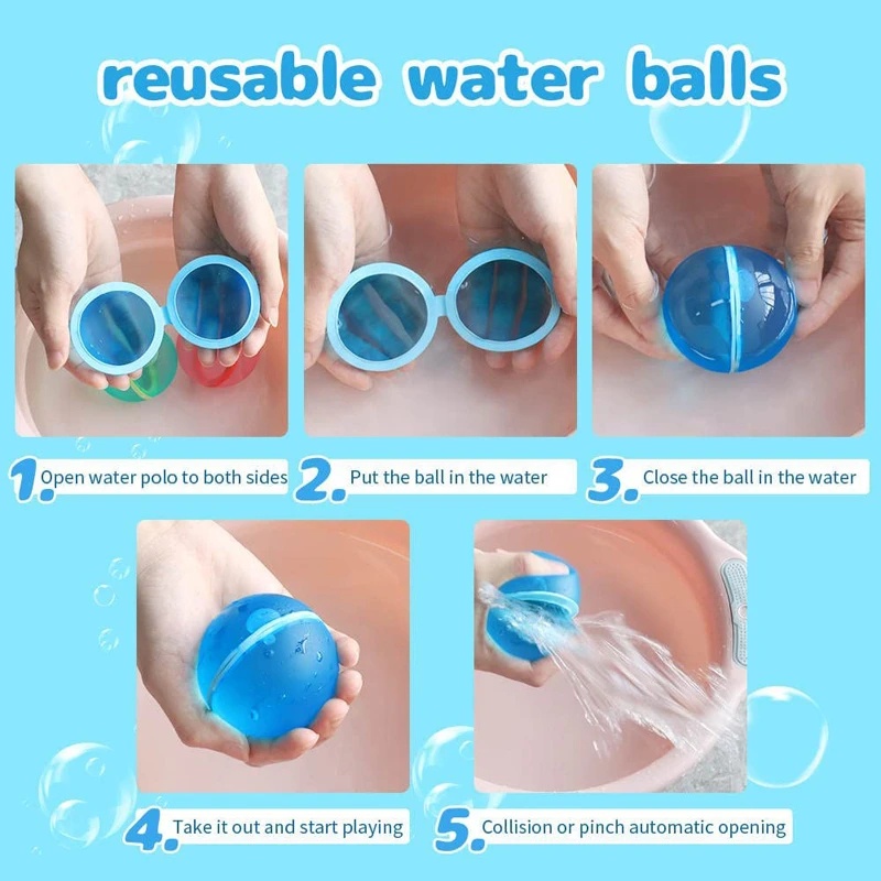 [HOT Deals] Reusable Water Balloons/ Mainan Air Musim Panas Untuk Anak-Anak/ Splash Balls Water Games/ Kolam Renang Pantai Pesta Bermain Waterballons